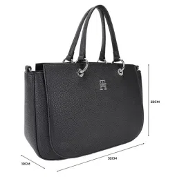 TOMMY HILFIGER Women's Black Solid Handbag image 5