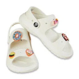 Fame Forever by Lifestyle Girls White Back Strap Sandals image 4