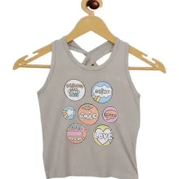 Tiny Girl Kids Cement Cotton Printed Top-image-51