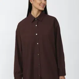 Forever 21 Dark Brown Full Sleeves Shirt-picture-21
