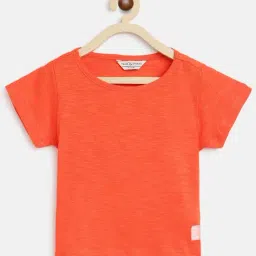 Tales & Stories Kids Orange Cotton Regular Fit T-Shirt-picture-24