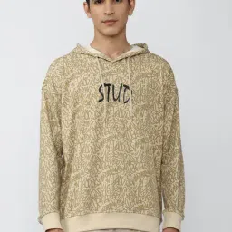 Forever 21 Beige Regular Fit Printed Hooded Sweatshirt-picture-20