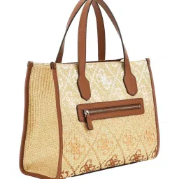 Guess Cognac Silvana Logo Tote image 4