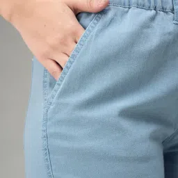 Miss Chase A+ Blue Regular Fit Cargo Jeans image 4