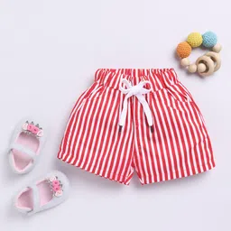 Here&Now X Denikid Girls Pure Cotton Striped Shorts-picture-19