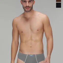 AMUL COMFY Pack Of 3 Cotton Basic Briefs AC-CBRIIE-LB-SG-NY-S-3PC-picture-17