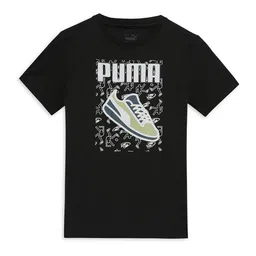 Puma Boys LOGO LAB Brand Logo Printed Pure Cotton T-shirt-image-1