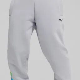 Puma Boys Grey Cotton Printed Joggers image 4