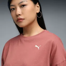 Puma Red Cotton Solid Tee image 4
