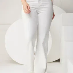 Mizuki Girls White Solid Jeans-picture-19