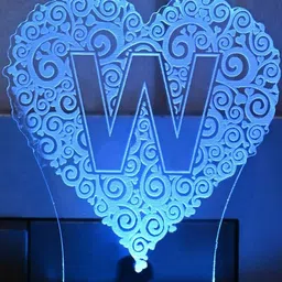 1ST TIME Red & White Textured Acrylic Abstract Shaped Shaped Wall Lamp image 2