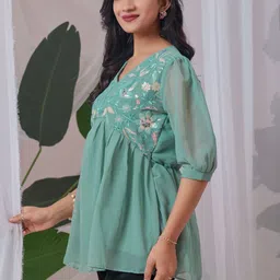 HIALTO Women Casual Wear Georgette Tunic image 4