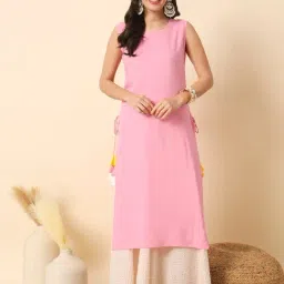 Meeranshi Baby Pink Straight Kurta-picture-14