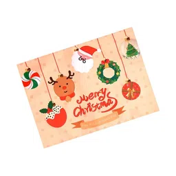 PRAKARTIK 4-Pcs Cream-Coloured & Red Digital Printed Table Placemats image 5