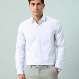 Arrow Blue Cotton Slim Fit Self Pattern Shirt-picture-29