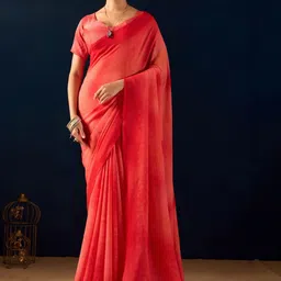 RACHNA Tie and Dye Poly Georgette Saree-picture-34