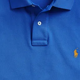 Polo Ralph Lauren Men Solid Polo Collar Cotton Slim Fit T-shirt image 5
