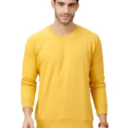 CAVALLO by Linen Club Yellow Linen Regular Fit Sweatshirts-image-14
