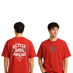 Metronaut Typography Printed Pure Cotton Over Sized T-shirt image 3