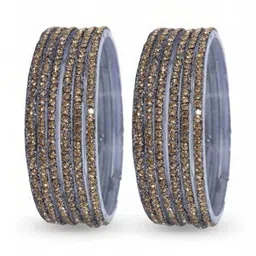THE BLAZZE Set Of 12 Zircon Studded Bangle image 2