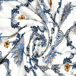 INDRA'S Blue & White Floral Heavy Winter 150 GSM Quilt image 5