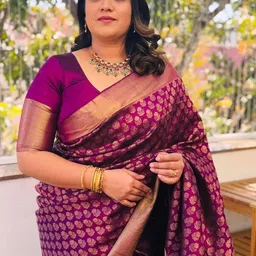 Snofi Creation Woven Design Zari Art Silk Banarasi Saree-picture-13