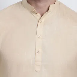 Anug by SOJANYA Men Beige Kurta image 2