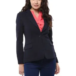 Solly by Allen Solly Navy Textured Blazer-image-46