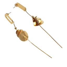 jooltara Gold-Plated Contemporary Shaped Drop Earrings image 4