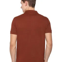 Colors and Blends Men Solid Polo Collar Cotton T-shirt image 2