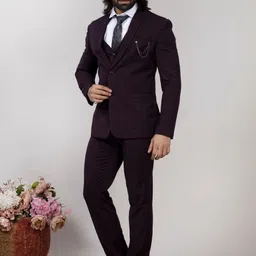 AEN FASHION Slim-Fit Single-Breasted 3-Piece Suits image 3