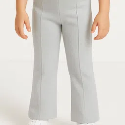 Nauti Nati Girls Pure Cotton Lycra Rib Fitted & Flared Leggings-picture-20