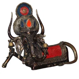 shree kala home décor Shree Kala Home Decor Home Decor with Handcrafted Brass Nandi Statue & Behrupiya Ganesha Statues image 3