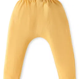 Babyhug Interlock Knit Full Length Floral & Polka Dots Printed Diaper Leggings Pack of 3 - Yellow Pink & Navy image 3