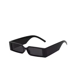 HAYDEN haiza Unisex Black Lens & Black Rectangle Sunglasses with-image-83