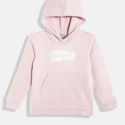 Puma Girls Brand Logo Print Hooded Regular Fit Sweatshirt-picture-19