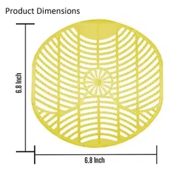 Zureni Urinal Pot Mat Anti-Splash Deodorizer Spatter Lemon Fragrance For Bathroom and Restroom, ZZU-UPR-M19 (Pack of30) image 3