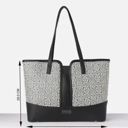 Van Heusen Black Printed Handbag image 4