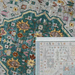 Obsessions Teal Classic Machine Made Carpet - Medium image 4