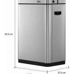 OBSESSIONS Metallic Stainless Steel USB Rechargeable Sensor Dustbin for Home & Kitchen (45 L) image 4
