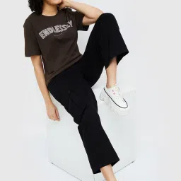 Fame Forever by Lifestyle Brown Graphic Print T-Shirt image 4