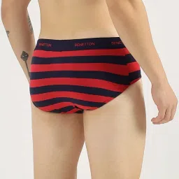 United Colors Of Benetton Multicolored Regular Fit Striped Briefs - Pack Of 2 image 4