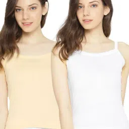 Lady Lyka Multicolor Cotton Camisole (Pack Of 2)-image-57