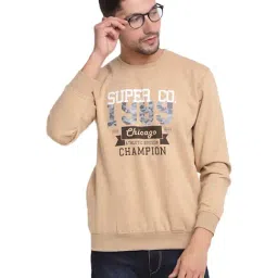 Cantabil Light Brown Round Neck Sweatshirt-image-15