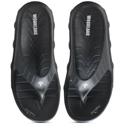 Woodland Men's Black Flip Flops image 4