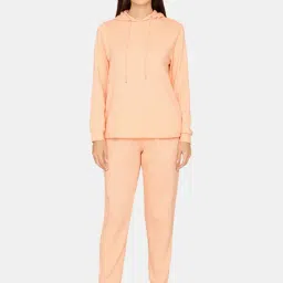 Zivame Light Orange Hoodie With Joggers-picture-21