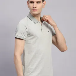 Monte Carlo Light Grey Slim Fit Polo T-Shirt image 4