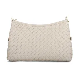Inc.5 Beige Woven Medium Cross Body Bag image 4