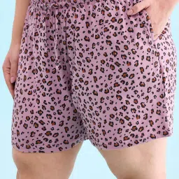 Go Colors! Purple Cotton Printed Shorts image 4