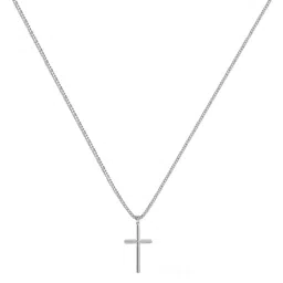 Peora Silver Plated Fancy Cross Pendant with Cuban Chain image 4